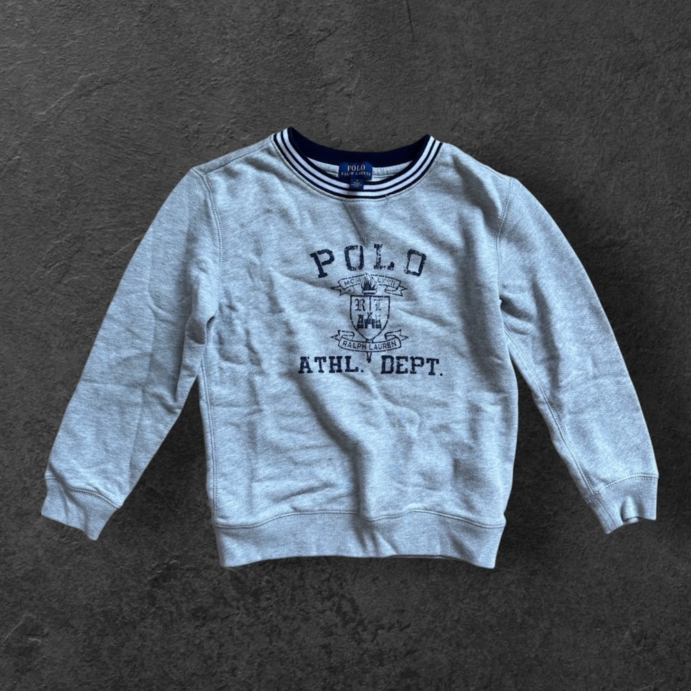 Polo by Ralph Lauren Gray Sweatshirt - boys 7